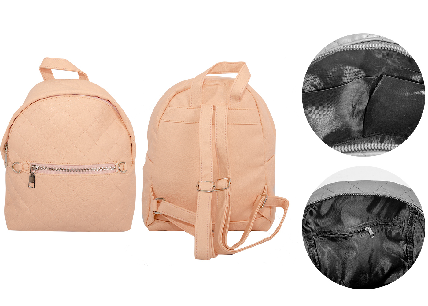 (image for) JBFB147 NUDE NICOLE BROWN PLAID BACKPACK